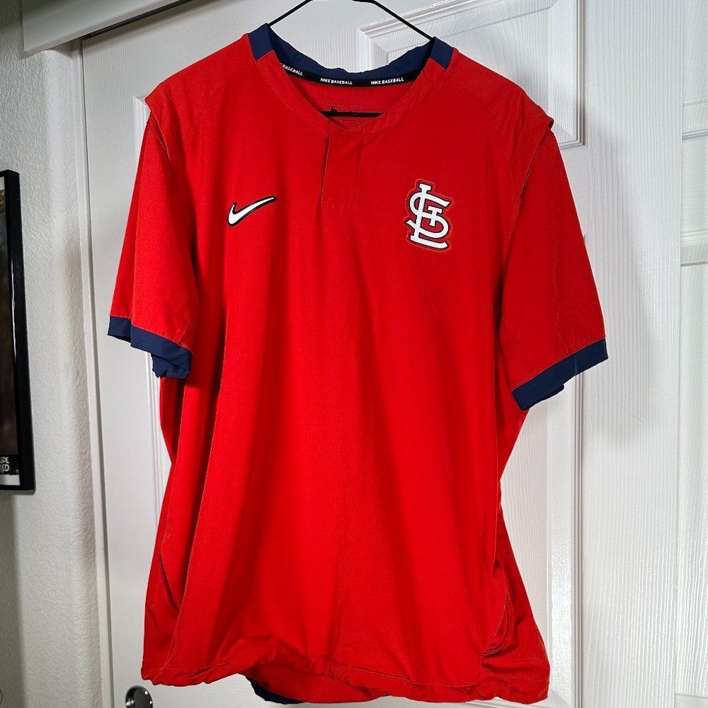 Nike MLB St. Louis Cardinals Short Sleeve Warmup Pullover - Large